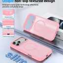 Magnetic for iPhone 17 Pro Max Case, [Anti-Slip] [Military-Grade Drop Protection] [Camera Protection] Skin-Friendly Slim Matte Shockproof Protective Case for iPhone 17 Pro Max, Pink