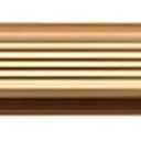 Wall-Mounted Wardrobe Rod, Aluminum Alloy Clothes Rail with End Sockets and Screws, for Wardrobe/Shoe Rack/Laundry Room, 2.4mm Thick Rod Wall (Color: Gold, Size: 60cm/23.6in)