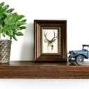 WELLAND Colin 10" Deep Floating Shelves Rustic Wall Shelf Wall Mounted Wooden Shelves (Walnut, 24X10X2.75 inch)