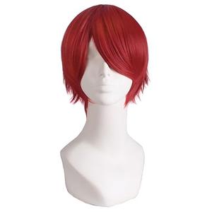 Red Short Straight Hair Women's Wig