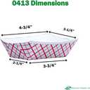 Southern Champion Tray 0413 #100 Southland Paperboard Food Tray, 1 lb Capacity, Red Check (Case of 1000)