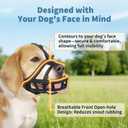 BARKLESS Dog Basket Muzzle for Medium & Large Dogs, Humane Cage Muzzle Prevent Biting Scavenging, Breathable Open Front Mouth Cover with Reflective Strap for Training, Walking Vet Visits (Black, XL)