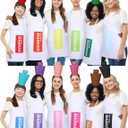 12 Set Dry Erase Marker Costume for Adults, Halloween Marker Costumes for Teachers Apron and Cardstock Hat Crayon Funny Outfit for Halloween Cosplay Dress up