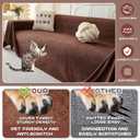 MYSKY HOME Sofa Covers, Washable Couch Cover for Dogs Sofa Cover Furniture Protector Sofa Slipcovers for Dogs Furniture Protector Cover, Thick Durable Non Slip, 91" x 118", Chocolate