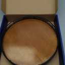 Farmhouse Oak 10" Lazy Susan Turntable Organizer for Cabinet, Round Wooden Lazy Susan Organization and Storage for Dining Table, Pantry, Kitchen, Countertop, Cupboard,Home Decor, Walnut Wood