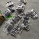 Ravinte 30 Pack (15 Pairs) 1/2" Overlay Cabinet Hinges, Self-Closing Semi-Concealed Face Mount, Matte Black Decorative Hardware with Door Bumpers for Kitchen & Cupboard Doors