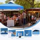 Benass Pop Up Canopy Replacement Top with Air Vent and 1" Reserved Velcro Strip (10x10, Light Blue)