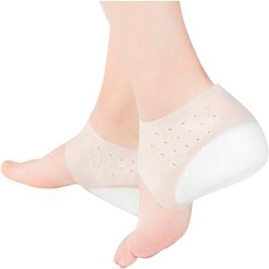 EXCEART Heel Cup Insoles Half Height Increase Insoles Invisible Silicone Shoe Lift Heel Pads 5.5CM Men Women (for Size 40-46)