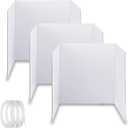 3 Pack Medium Trifold Poster Board, 24 x 16inches Poster Board with Double Sided Tapes and Cardboard, Corrugated Presentation,Science Fair Display Boards for School Project, Science Fair, Business