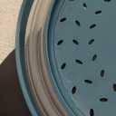 WENWELL Large Microwave Splatter Cover & Silicone Mat,12 Inchs Vented Collapsible Guard dish Plate lid & Round Kitchen mat for food