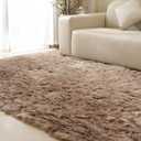 Beige Living Room Rugs 6x9 Area Rugs for Bedroom Nursery Kids Room Washable Faux Sheepskin Fluffy Fuzzy Fur Rug Home Dcor