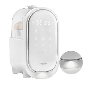 Bottle Warmer for Breastmilk, 11-in-1 Double Bottle Warmer Large Touchscreen with Night Light, Detachable for Easy Cleaning & Accurate Temperature Control, Timer, Milk Warmer for Baby (White)