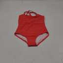 Kanu Surf Girls' Reese UPF 50 Beach Sport Criss-Cross One Piece Swimsuit (12, Solid Red)