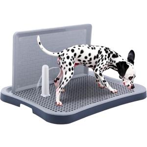 Pee Pad Holder, Indoor Dog Potty Pad, Puppy Potty Training Tray, for Small and Medium-Sized Dogs,20"*15", with Pee Wall, Non-Skid Feet(Navy Blue)