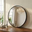 Sweetcrispy Round Bathroom Mirror for Over Sink, 36 Inch Wall Vanity Mirror
