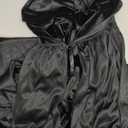 LHJ Unisex Full Length Hooded Robe Cloak Long Velvet Cape Cosplay Costume (Large, Black)