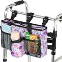Walker Accessories for Folding Walker Seniors with Cup Holder Walker Bag Organizer Pouch Storage Buckle Carry Things