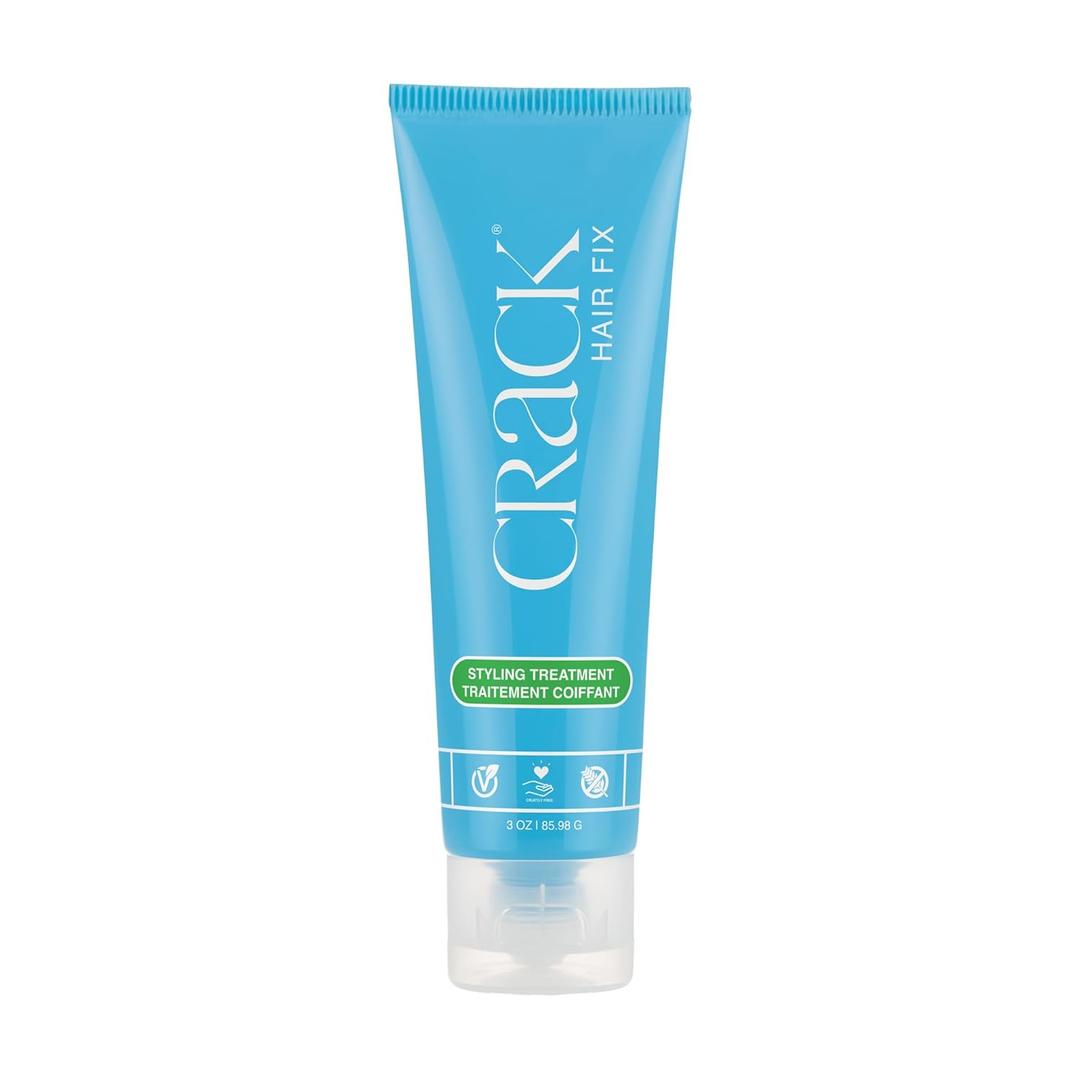 Crack HAIR FIX Styling Treatment - Multi-Tasking, Anti-Frizz, Leave-In Styling Cream with Protection from Humidity, Chlorine, Heat Treatments & Sun, 3 oz (3 Ounce (Pack of 1))