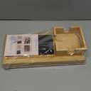 Joy&Grace Sofa Armrest Tray with Large Mug Holder, Bamboo Couch Arm Tray, Anti-Slip Couch Cup Holder Foldable Sofa Arm Table for Eating Drinks Cellphone (Color Natural)