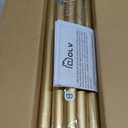 OLV Gold Industrial Curtain Rods for Windows 48 to 84 Inch(4 to 7 Feet), 1 Inch Diameter Blackout Wrap Around Adjustable Heavy Duty Window Drapery Rods, Indoor and Outdoor (36''-88''|1 pack)