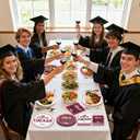 Graduation Decorations 2026, 200 Pcs Class of 2026 Graduation Party Supplies Kit with Paper Plates, Luncheon and Cocktail Napkins, Congrats Grad Decorations for 50 Guests (Maroon)