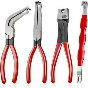 4 Pieces Electrical Disconnect Pliers Kit for Cars, Automotive Electrical Plug Connector Removal Tool and Connector Separator and Hose Clamp Pliers