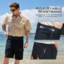 KastKing Rekon Men's Fishing Cargo Shorts, Quick Dry Casual Hiking Shorts for Men, Travel Golf Camping Tactical (Black)