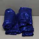 YPDY 1 Yard Royal Blue Sequin Fabric,48 Inch Width by The Yard,Sparkly Glitter Material for Xmas Decor Tablecloths Wedding Decor and DIY Sewing Projects, Pack 4