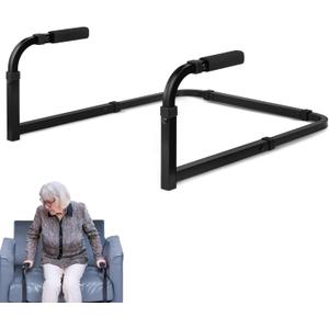 Impresa Arm Chair Stand Assist Rail - Black, Modern, Solid, S-Shape - Heavy Duty Adjustable Chair Support Stand - Quick Setup Couch Lift for Standing