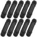 10PCS M22Z Shielded RJ45 Waterproof Cat5/5e/6 8P8C Connector IP67 Ethernet LAN Cable Connector Double Head Outdoor LAN Coupler Adapter Female to Female