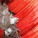 24 Pcs Traditional Japanese Style Red Silk Hanging Lantern Set Including Paper Lanterns Japanese Decorations and Lights for Chinese New Year Luna Festival Party Decoration DIY Crafts