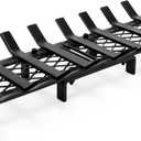 WILLOW WEAVE 24" Fireplace Grates with Ember Retainer,Fireplace Wood Holder for Inside Fireplace, Fireplace Log Grate for Wood Stove