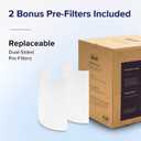 LEVOIT Core 400S-P Air Purifier Smoke Remover Replacement Filter, Genuine 4-in-1 Air Filters, Supports HEPA Sleep Mode, High-Efficiency Activated Carbon, Core 400S-RF-SR, Blue, 1 Pack