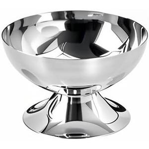 PACEKONER Stainless Steel Ice Cream Bowl, Reusable Salad Cup, Dessert Bowl, Metal Cups, For Sundae, Fruit, Ice Cream, Pudding, Snacks, Condiment (Silver, 3.94 In) 4Pcs