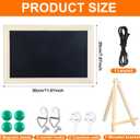 Maitys Black Souvenir Magnetic Board with Stand, 12 x 8 Inches Metal Magnet Display Bulletin Board for Wall Tabletop, Souvenir Easel Stand for Home Office