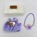 3 Pcs Purple Doll Clothes Set for 15/17 cm Dolls, Birthday Fashion Outfits for Dolls, Exquisite Accessories for Doll, Stylish Outfit for Birthday Collectors
