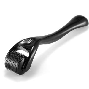 Derma Roller Microneedle Roller for Face Skin, Microdermabrasion Dermal Roller Microneedling Roller for Women Men Tools, 0.25, Black