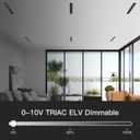 20W 3000K 1200LM Linear Recessed Light,TRIAC/ELV/0-10V Dimmable(Black), 1Pack