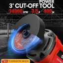 SHALL 3 Inch High-Speed Cut Off Tool, 3.5 Amp Metal Cutter Tool with 3Pcs Multifunctional Cut Off Wheels, 24000RPM Electricl Metal Cutting Tools for Steel, Inox