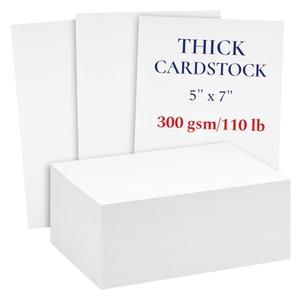 Card Stock Paper - 5x7 In White, 200 ct, 300 GSM (110 Lb) - Heavyweight Cardstock for Wedding Invitations & Invitation Cardstock, Blank Flashcards, Postcard Paper, Recipe Cards