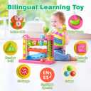 Musical Toys for 1 Year Old Girl Gifts, Bilingual Learning Toys with Music Light, Toddlers Ball Drop Toy 1-2 Yr, 1st First Birthday Gifts, Presents for 1 Year Old Boy Girl, 12-18 Months
