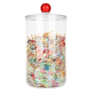 Custde 68oz Clear Plastic Candy Jar with Lid – Airtight Multi-Purpose Storage for Candy, Cookies, Coffee & More – Ideal for Kitchen, Office, Bathroom (68 fl oz)
