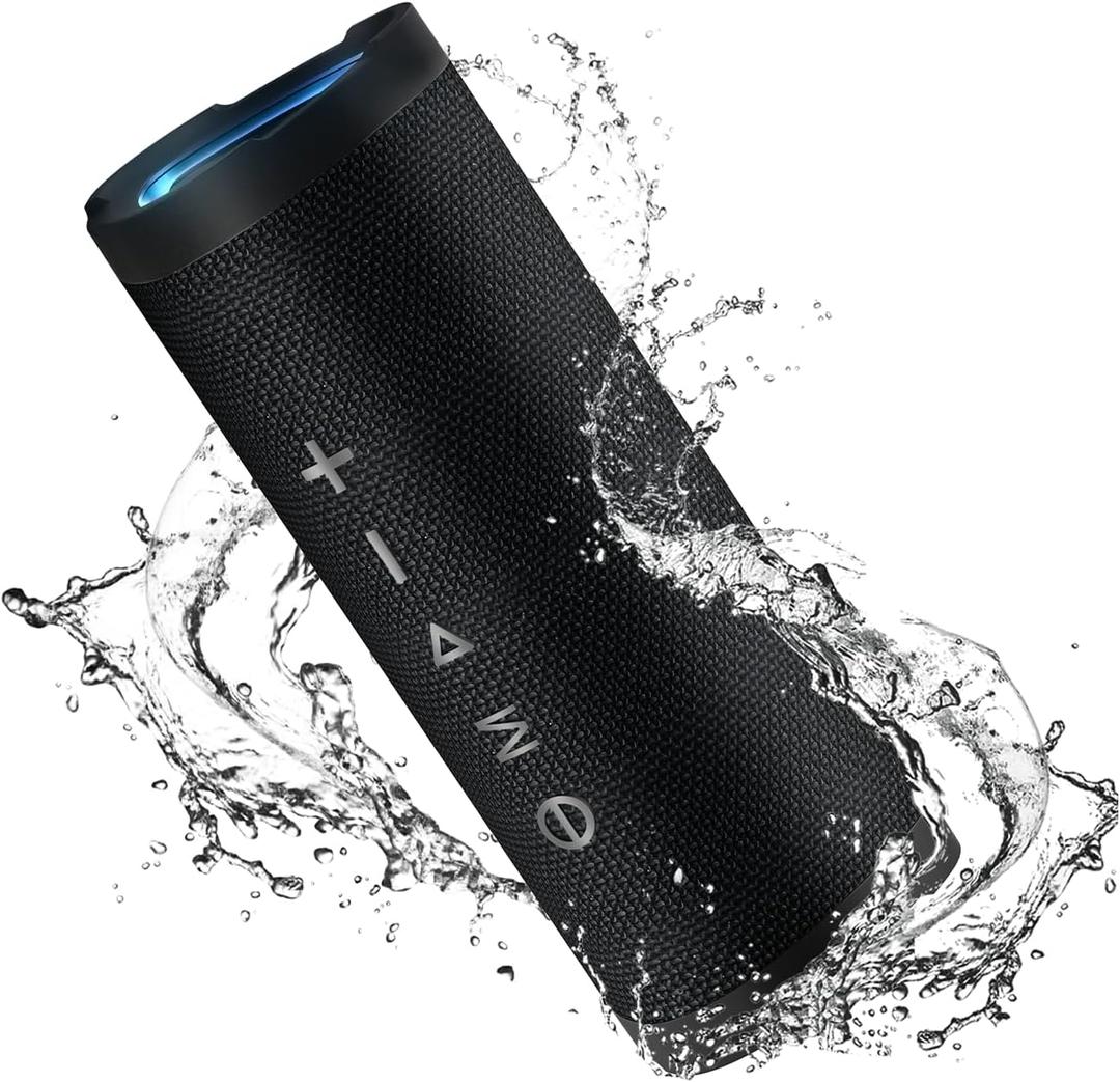 Vanzon Bluetooth Speaker, V40 Portable Bluetooth Speaker, IPX7 Waterproof Wireless Speaker with 24W Stereo Sound,TWS Pairing,24H Playtime and Colorful RGB Lights for Home,Outdoor,Party