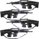 Inflatable Machine Gun Party Props, 4 Pack, Black, Costume Accessories with Strap Inflatable Machine Gun Cosplay Theme Party Birthday Decoration Balloon