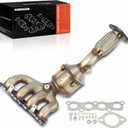 A-Premium Front Exhaust Manifold Catalytic Converter Kit Direct-Fit Compatible with Ford Fiesta 2011-2019, 1.6L, EPA Compliant