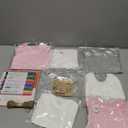 60 Pcs DIY Baby Bibs Bodysuit Set Baby Shower Game White Baby Bibs White Newborn Bodysuit for Baby Shower