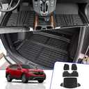 Rongtaod Floor Mats Compatible with 2017-2022 Honda CRV Cargo Liner Trunk Mat TPE All Weather Trunk Liner 2021 CR-V Accessories (Trunk Mats+Floor Mats)