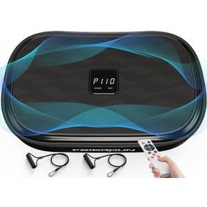 FEIERDUN Vibration Plate Exercise Machine, Whole Body Workout Vibrate Platform, 9 Modes Vibration Plate for Lymphatic Drainage Weight Loss Shaping Toning Wellness Home Gyms Workout