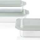 Pyrex Deep 3-Pack Glass Baking Dish Set (9"x13", 7"x11", 8"x8") With BPA-Free Lids, Rectangular Glass Bakeware, Dishwasher, Microwave, Freezer & Pre-Heated Oven Safe
