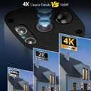 OOSSXX (2026 New) 4K PoE Security Camera System Outdoor, 8CH NVR with 16" IPS Monitor & 500GB HDD, 4 Cameras, 130° Wide Angle, AI Human Detection, Two-Way Audio, No Monthly Fee